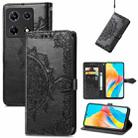 For Infinix Note 30 Pro Mandala Flower Embossed Leather Phone Case(Black) - 1