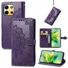 For infinix Note 30i Mandala Flower Embossed Leather Phone Case(Purple) - 1