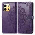 For infinix Note 30i Mandala Flower Embossed Leather Phone Case(Purple) - 2