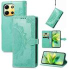 For infinix Note 30i Mandala Flower Embossed Leather Phone Case(Green) - 1