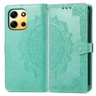 For infinix Note 30i Mandala Flower Embossed Leather Phone Case(Green) - 2