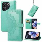 For Tecno Camon 20 Pro 5G Mandala Flower Embossed Leather Phone Case(Green) - 1