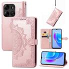 For Tecno Spark GO 2023 Mandala Flower Embossed Leather Phone Case(Rose Gold) - 1