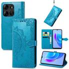For Tecno Spark GO 2023 Mandala Flower Embossed Leather Phone Case(Blue) - 1