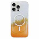 For iPhone 15 Pro Max MagSafe Gilding Hybrid Clear TPU Phone Case(Orange) - 1