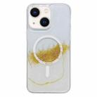 For iPhone 14 Plus MagSafe Gilding Hybrid Clear TPU Phone Case(White) - 1