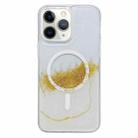 For iPhone 11 Pro Max MagSafe Gilding Hybrid Clear TPU Phone Case(White) - 1