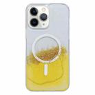 For iPhone 11 Pro Max MagSafe Gilding Hybrid Clear TPU Phone Case(Yellow) - 1