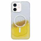 For iPhone 11 MagSafe Gilding Hybrid Clear TPU Phone Case(Yellow) - 1