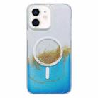 For iPhone 11 MagSafe Gilding Hybrid Clear TPU Phone Case(Blue) - 1