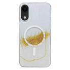 For iPhone XR MagSafe Gilding Hybrid Clear TPU Phone Case(White) - 1