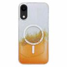 For iPhone XR MagSafe Gilding Hybrid Clear TPU Phone Case(Orange) - 1