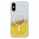For iPhone XS Max MagSafe Gilding Hybrid Clear TPU Phone Case(Yellow) - 1