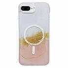 For iPhone 7 Plus / 8 Plus MagSafe Gilding Hybrid Clear TPU Phone Case(Pink) - 1