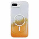 For iPhone 7 Plus / 8 Plus MagSafe Gilding Hybrid Clear TPU Phone Case(Orange) - 1