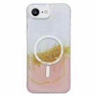For iPhone 7 / 8 / SE 2022 / 2020  MagSafe Gilding Hybrid Clear TPU Phone Case(Pink) - 1