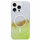 For iPhone 16 Pro Gilding MagSafe Hybrid Clear TPU Phone Case(Green) - 1