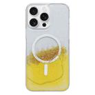 For iPhone 16 Pro Gilding MagSafe Hybrid Clear TPU Phone Case(Yellow) - 1