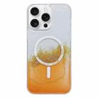 For iPhone 16 Pro Gilding MagSafe Hybrid Clear TPU Phone Case(Orange) - 1