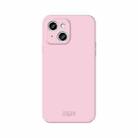 For iPhone 15 Plus MOFI Qin Series Skin Feel All-inclusive Silicone Phone Case(Pink) - 1