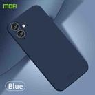 For iPhone 16 MOFI Qin Series Skin Feel All-inclusive PC Phone Case(Blue) - 2