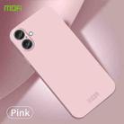 For iPhone 16 MOFI Qin Series Skin Feel All-inclusive PC Phone Case(Pink) - 2