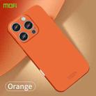 For iPhone 16 Pro MOFI Qin Series Skin Feel All-inclusive PC Phone Case(Orange) - 2