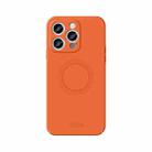 For iPhone 15 Pro MOFI Qin Series Magsafe Skin Feel All-inclusive Silicone Phone Case(Orange) - 1