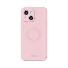 For iPhone 15 Plus MOFI Qin Series Magsafe Skin Feel All-inclusive Silicone Phone Case(Pink) - 1