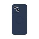 For iPhone 15 MOFI Qin Series Magsafe Skin Feel All-inclusive Silicone Phone Case(Blue) - 1