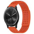 For GarminMove Trend 20mm Holes Breathable 3D Dots Silicone Watch Band(Orange) - 1