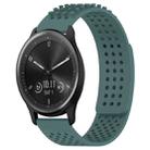 For GarminMove Trend 20mm Holes Breathable 3D Dots Silicone Watch Band(Olive Green) - 1