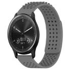 For GarminMove Trend 20mm Holes Breathable 3D Dots Silicone Watch Band(Grey) - 1