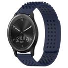 For GarminMove Trend 20mm Holes Breathable 3D Dots Silicone Watch Band(Midnight Blue) - 1