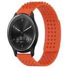 For Garmin Vivomove Sport 20mm Holes Breathable 3D Dots Silicone Watch Band(Orange) - 1