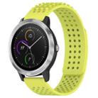 For Garmin Vivoactive 3 20mm Holes Breathable 3D Dots Silicone Watch Band(Lime Green) - 1