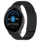 For Garmin Vivoactive3 Music 20mm Holes Breathable 3D Dots Silicone Watch Band(Black) - 1