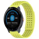 For Garmin Vivoactive3 Music 20mm Holes Breathable 3D Dots Silicone Watch Band(Lime Green) - 1
