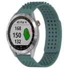 For Garmin Approach S40 20mm Holes Breathable 3D Dots Silicone Watch Band(Olive Green) - 1