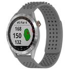 For Garmin Approach S40 20mm Holes Breathable 3D Dots Silicone Watch Band(Grey) - 1