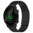 For Garmin Forerunner 158 20mm Holes Breathable 3D Dots Silicone Watch Band(Black) - 1