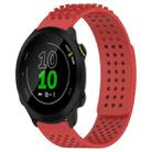 For Garmin Forerunner 158 20mm Holes Breathable 3D Dots Silicone Watch Band(Red) - 1