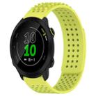 For Garmin Forerunner 158 20mm Holes Breathable 3D Dots Silicone Watch Band(Lime Green) - 1