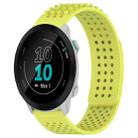 For Garmin Forerunner 55 20mm Holes Breathable 3D Dots Silicone Watch Band(Lime Green) - 1