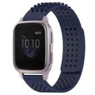 For Garmin Venu SQ 20mm Holes Breathable 3D Dots Silicone Watch Band(Midnight Blue) - 1