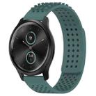 For Garmin VivoMove Style 20mm Holes Breathable 3D Dots Silicone Watch Band(Olive Green) - 1