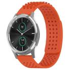 For Garmin VivoMove Luxe 20mm Holes Breathable 3D Dots Silicone Watch Band(Orange) - 1