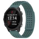 For Garmin Forerunner 245 20mm Holes Breathable 3D Dots Silicone Watch Band(Olive Green) - 1