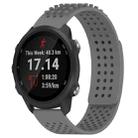 For Garmin Forerunner 245 20mm Holes Breathable 3D Dots Silicone Watch Band(Grey) - 1