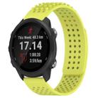 For Garmin Forerunner 245 20mm Holes Breathable 3D Dots Silicone Watch Band(Lime Green) - 1